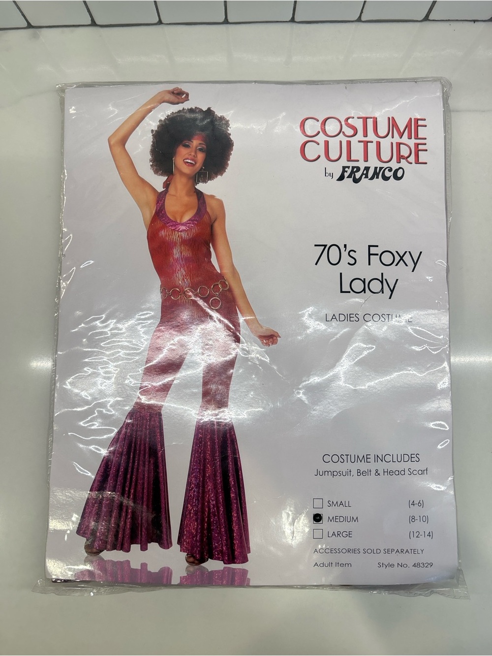 Costume Culture 70's Foxy Lady Jumpsuit - Shimmery Purple